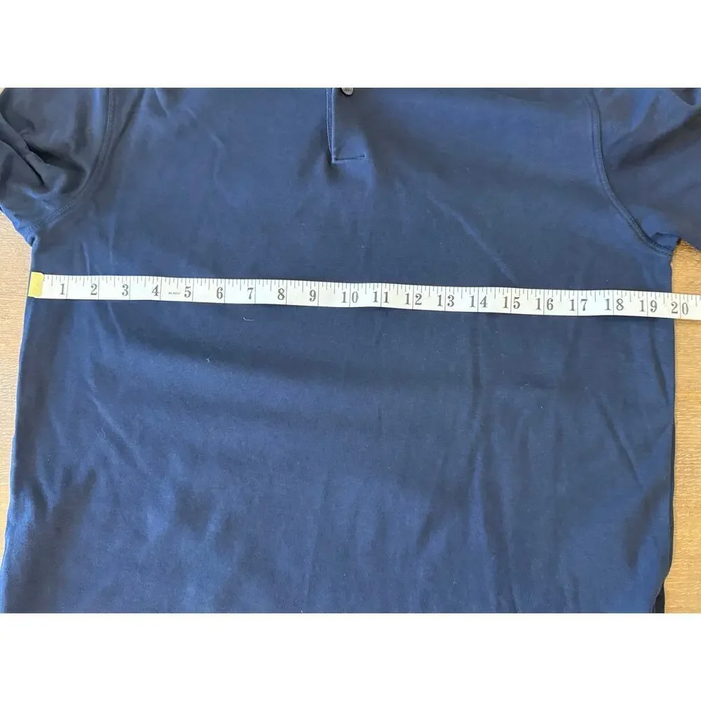 BANANA REPUBLIC Navy Polo Shirt Men size M 100% Cotton Classic